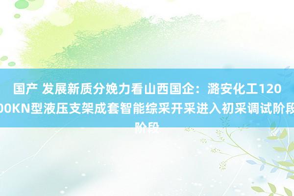 国产 发展新质分娩力看山西国企：潞安化工12000KN型液压支架成套智能综采开采进入初采调试阶段