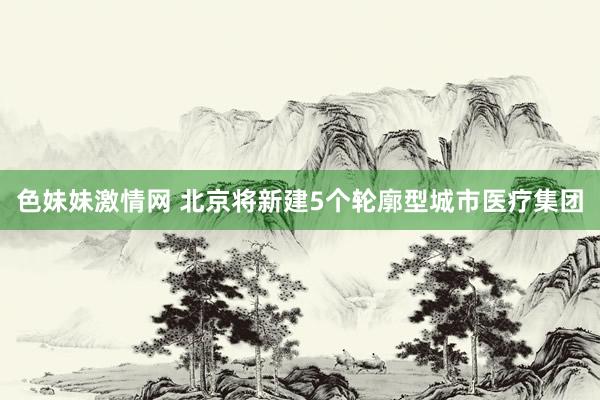 色妹妹激情网 北京将新建5个轮廓型城市医疗集团