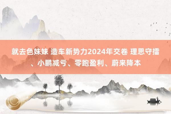 就去色妹妹 造车新势力2024年交卷 理思守擂、小鹏减亏、零跑盈利、蔚来降本