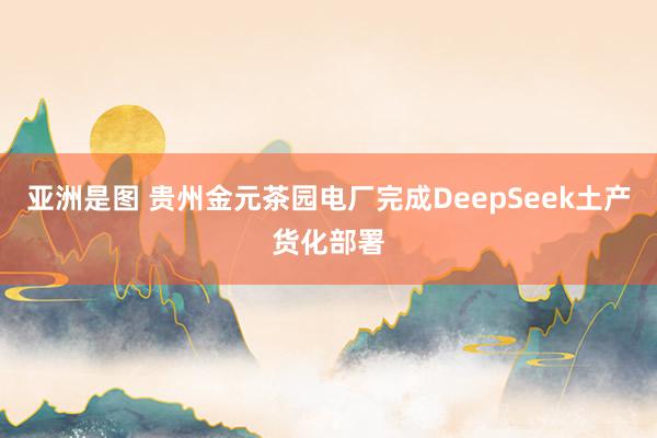 亚洲是图 贵州金元茶园电厂完成DeepSeek土产货化部署