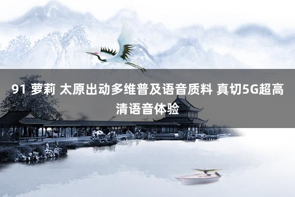91 萝莉 太原出动多维普及语音质料 真切5G超高清语音体验