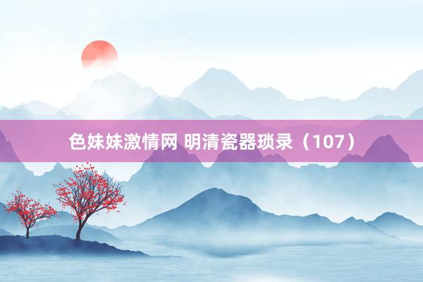 色妹妹激情网 明清瓷器琐录（107）
