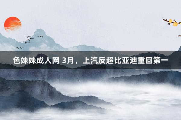 色妹妹成人网 3月，上汽反超比亚迪重回第一
