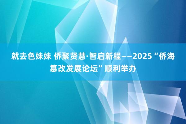 就去色妹妹 侨聚贤慧·智启新程——2025“侨海篡改发展论坛”顺利举办