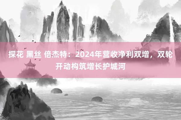 探花 黑丝 倍杰特：2024年营收净利双增，双轮开动构筑增长护城河