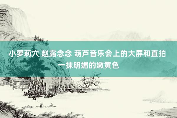 小萝莉穴 赵露念念 葫芦音乐会上的大屏和直拍 一抹明媚的嫩黄色